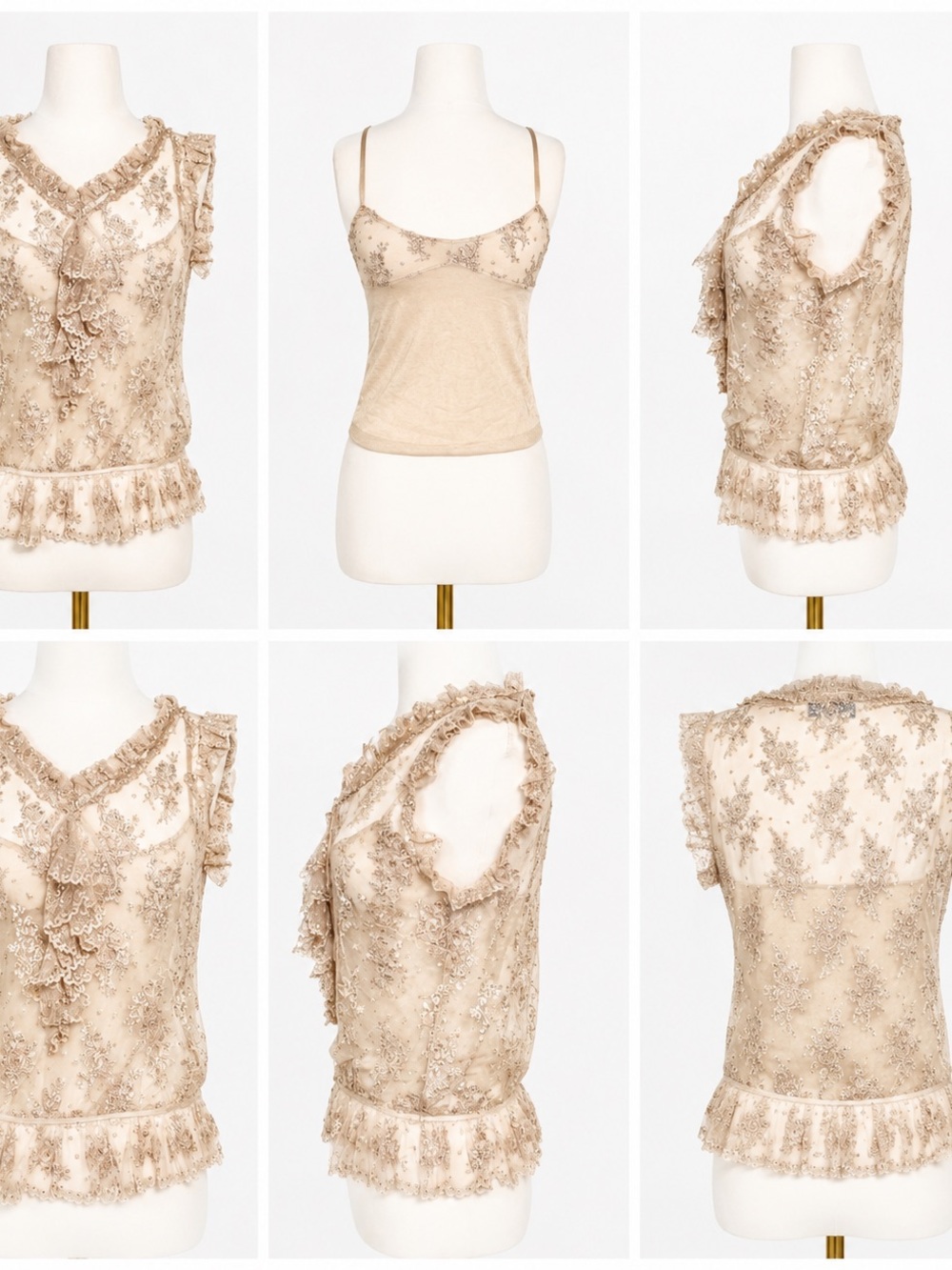 Retro 1980s Bloomingdale's 2-Piece Sparkly Blouse